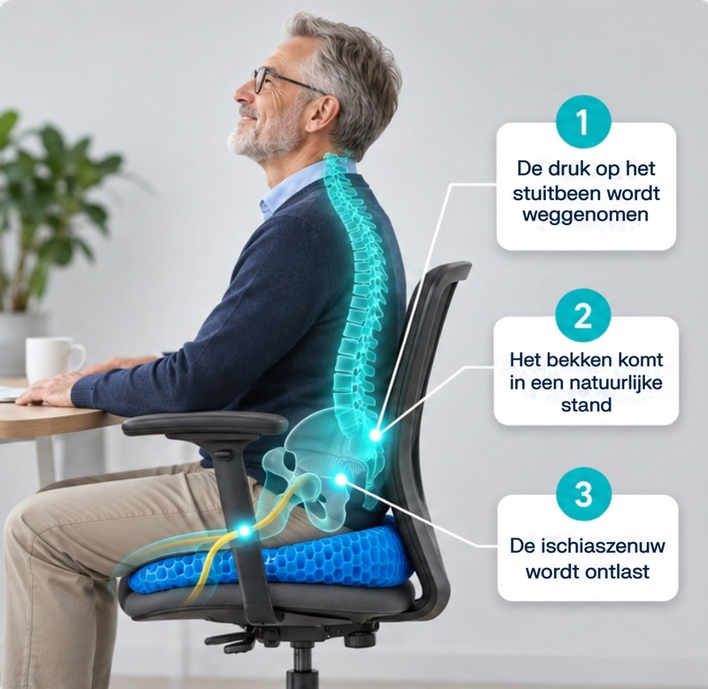 Illustratie van de uitlijning van de wervelkolom